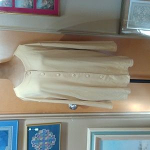 Weekenders yellow #143 button down Cardigan Size Small